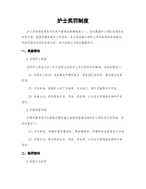 护士奖罚制度