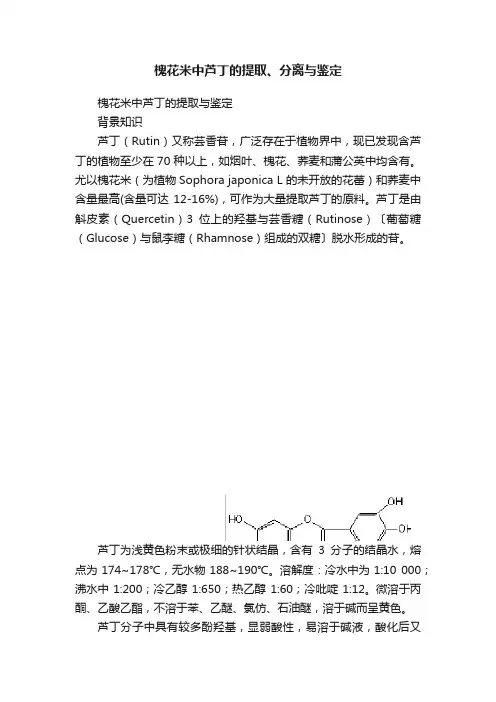 槐花米中芦丁的提取、分离与鉴定