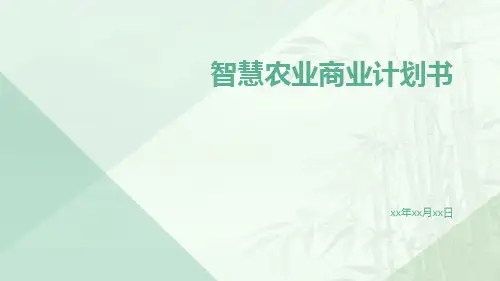 智慧农业商业计划书