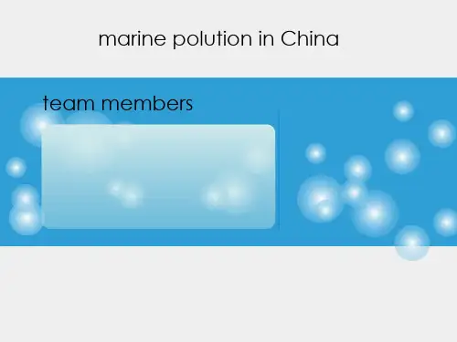海洋污染 英文演讲 PPT