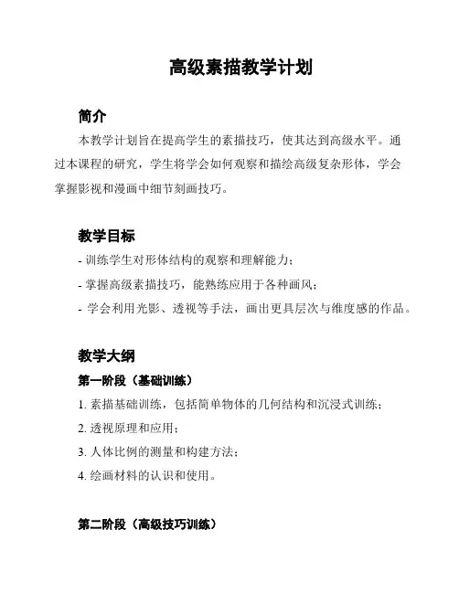 高级素描教学计划