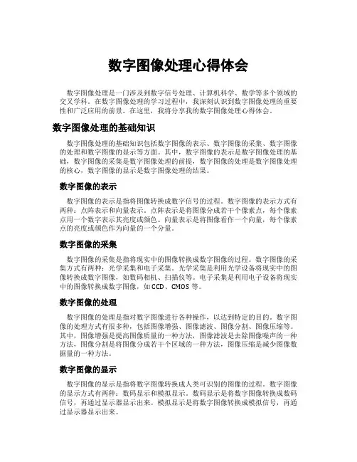 数字图像处理心得体会