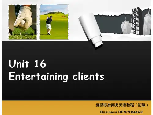 Unit 16-Entertaining clients