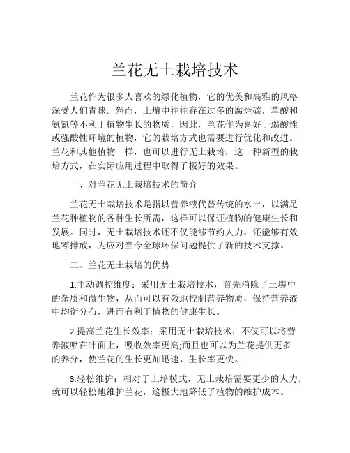 兰花无土栽培技术