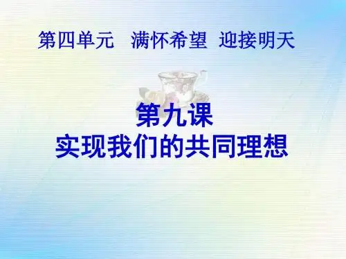 我们的共同理想PPT课件