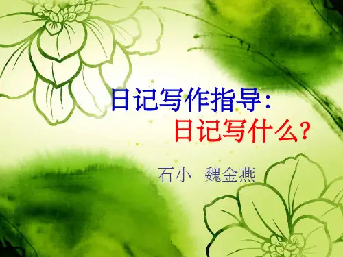 小学生日记指导PPT课件