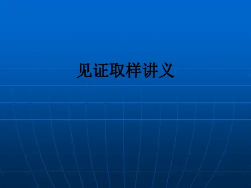 见证取样讲义PPT课件