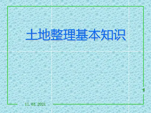 土地整理项目基本知识PPT课件