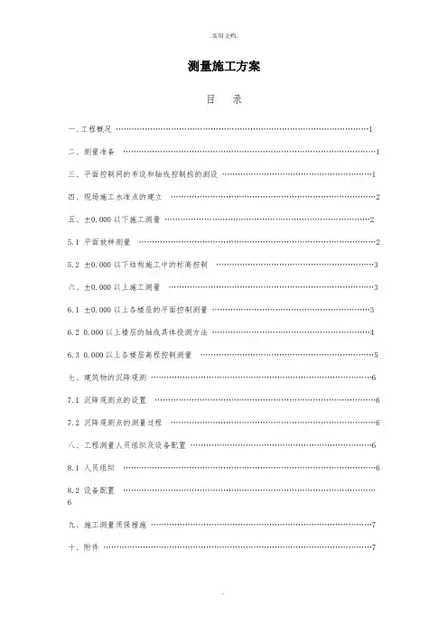 测量专项方案