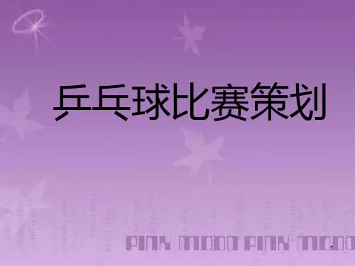 乒乓球比赛策划PPT课件