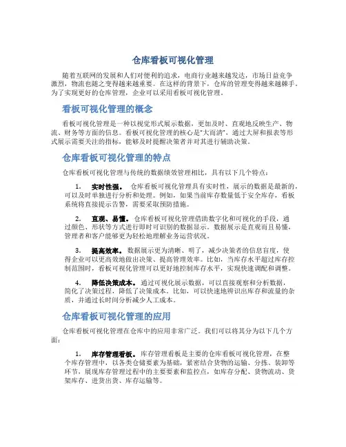 仓库看板可视化管理