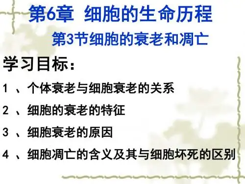 细胞的衰老、凋亡和癌变