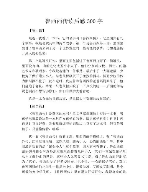 鲁西西传读后感300字