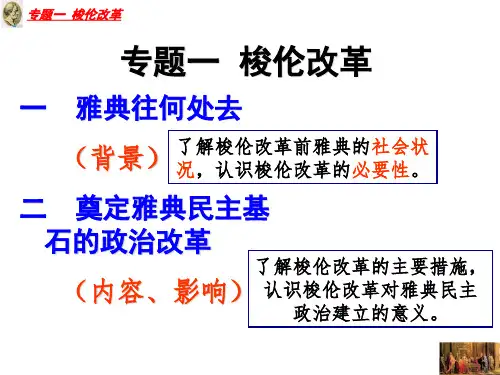 人民版历史选修一专题一梭伦改革课件(共34张PPT)