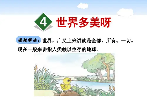 《世界多美呀》PPT课件