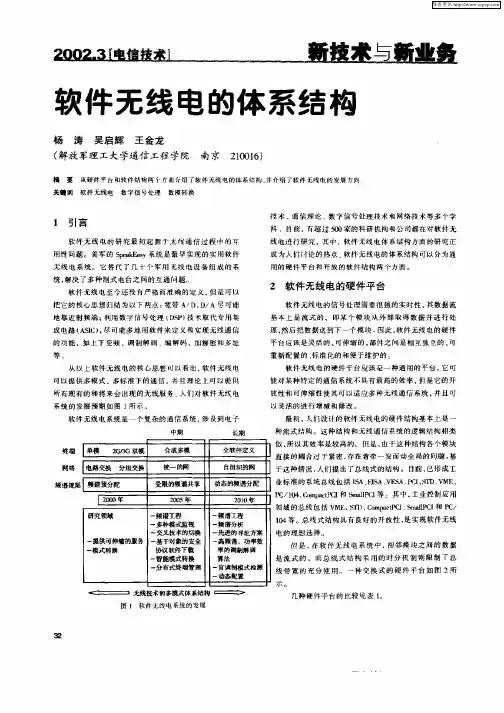 软件无线电的体系结构
