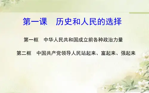 新教材 统编版高中政治必修3 第一课 历史和人民的选择 精品教学课件