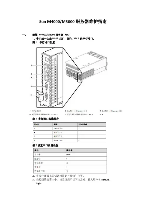 Sun M4000 服务器维护指南 V1.0
