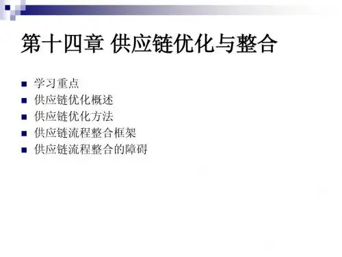 供应链管理_第十四章供应链优化与整合