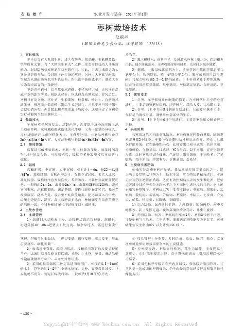 枣树栽培技术
