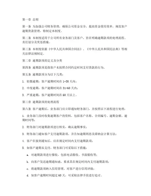 公司客户逾期货款管理制度