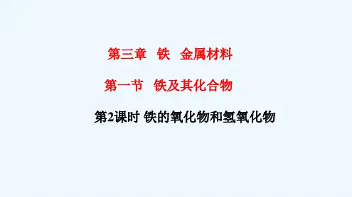 高中化学必修一 专题第三章第一节 铁的氧化物和氢氧化物