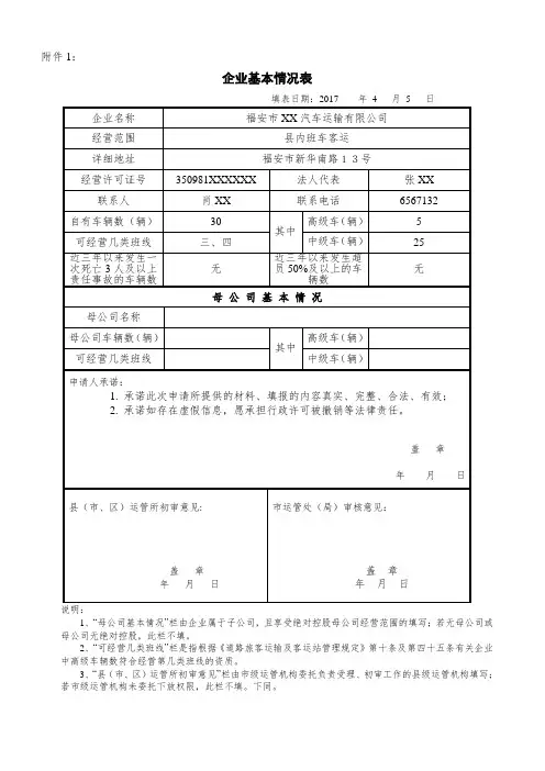 企业基本情况表(范本)归纳.doc