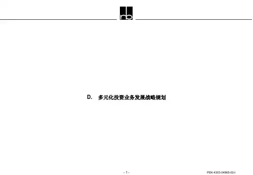集团多元化投资业务发展战略规划PPT教学课件