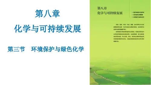 第八章 化学与可持续发展 第三节 环境保护与绿色化学 课件 新人教版 高中化学必修第二册