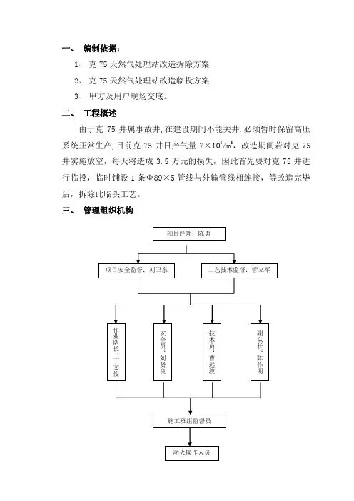 动火联头方案