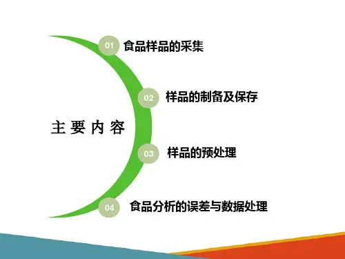 农产品质量检测程序—误差及数据处理