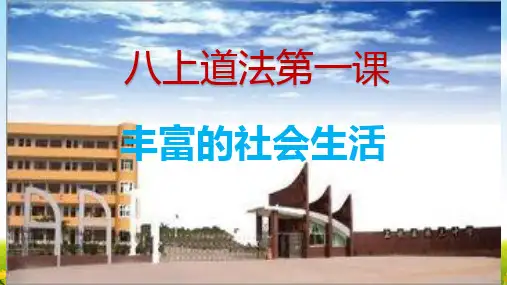 第一课+丰富的社会生活 复习课件  部编版道德与法治八年级上册