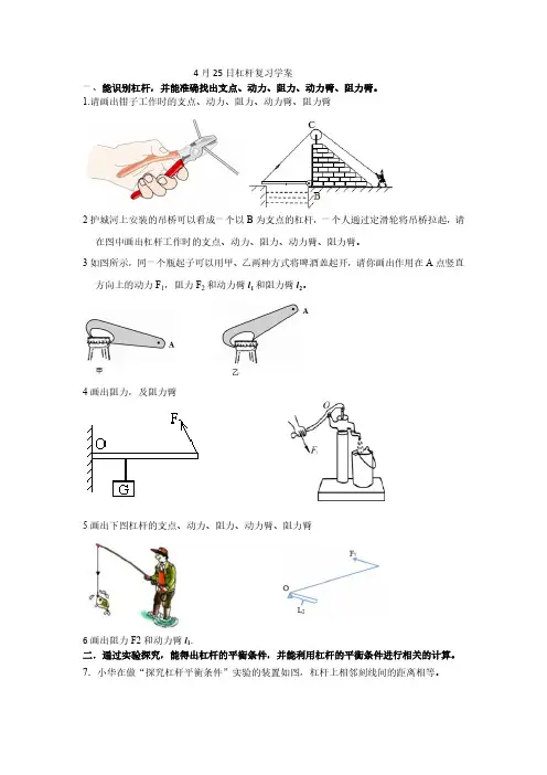 杠杆复习学案