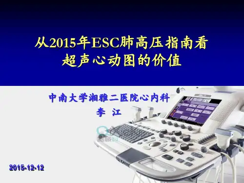 2015从esc肺高压指南看超声心动图的价值 ppt课件