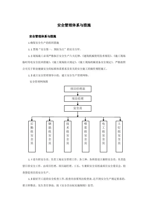 安全管理体系与措施