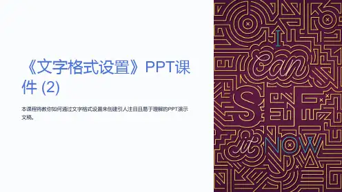 《文字格式设置》课件 (2)