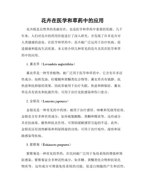 花卉在医学和草药中的应用