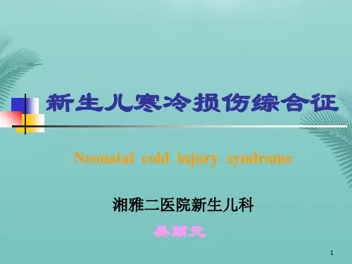 【全版】新生儿寒冷损伤综合症(年修改)推荐PPT