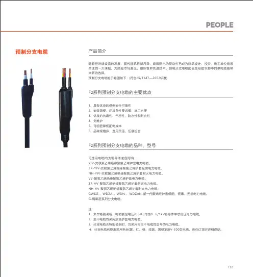人民电器 预制分支电缆 产品说明书