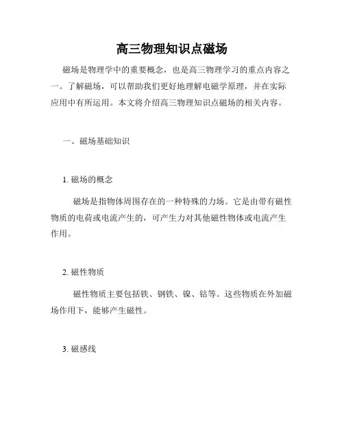 高三物理知识点磁场