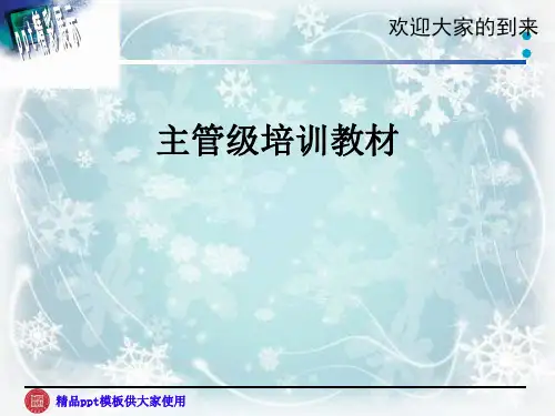 主管级培训教材