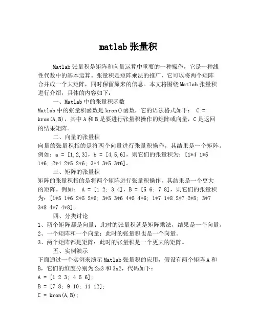 matlab张量积