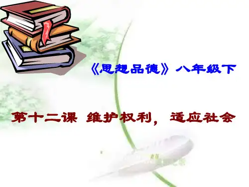 八年级政治维护权利