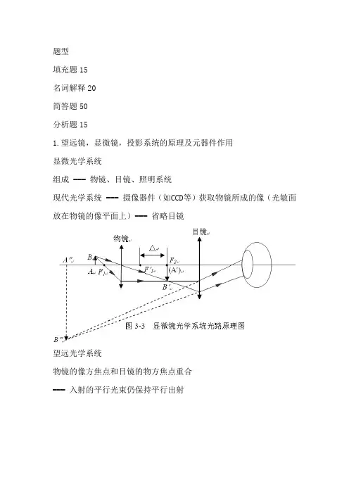 光电测试考试复习