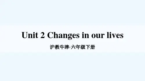 沪教牛津版六年级英语下册 Unit 2 教学课件