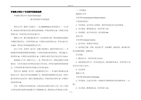 申请澳大利亚IT专业留学的院校选择