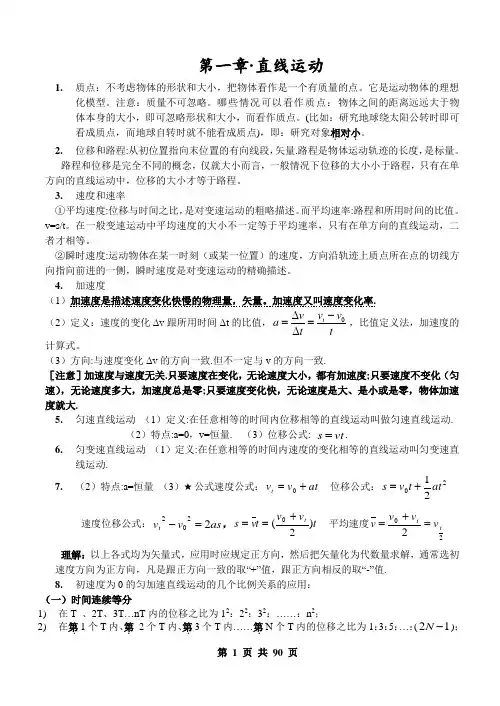 上海高中高二物理会考_(基础)知识点梳理及练习(自编)