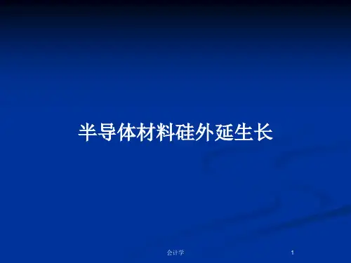 半导体材料硅外延生长PPT教案