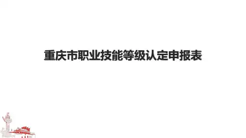 重庆市职业技能等级认定申报表