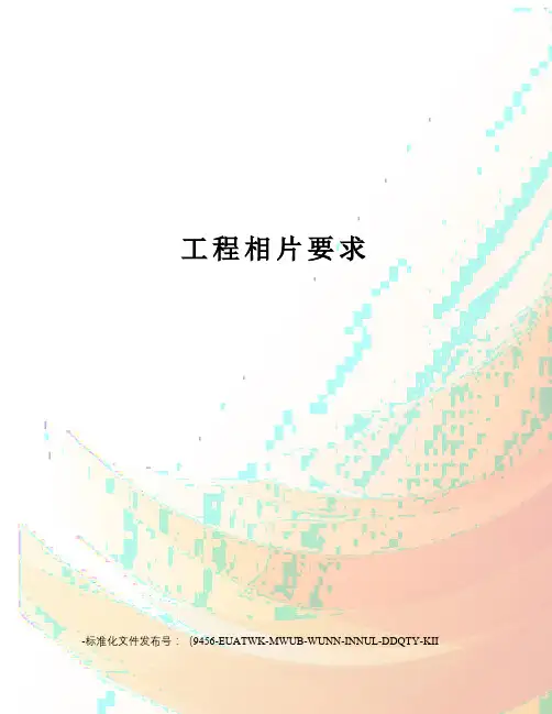 工程相片要求